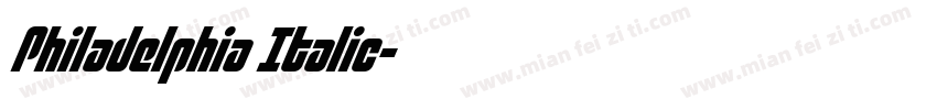 Philadelphia Italic字体转换